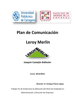 Plan de Comunicación Leroy Merlin