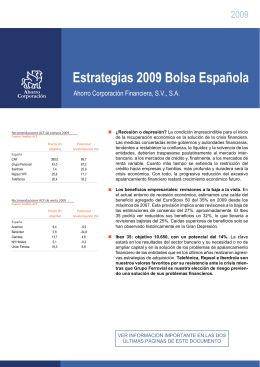 Estrategias 2009 Bolsa Española