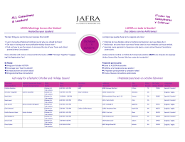 JAFRA Meetings Across the Nation! ¡JAFRA en toda la Nación!