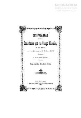 DOS PALABRAS - Dirección General de Bibliotecas