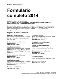 2014 Medicare Part D Comprehensive Formulary - Spanish