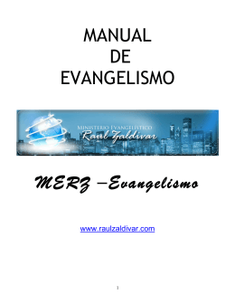 MANUAL DE EVANGELISMO MERZ –Evangelismo