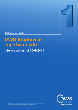 DWS StepInvest Top Dividende