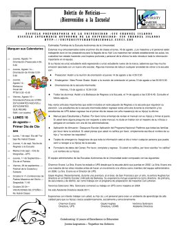 Newletter Spanish - University Preparation School