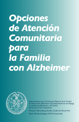 Opciones de Atención Comunitaria para la Familia con Alzheimer