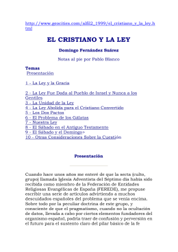 EL CRISTIANO Y LA LEY