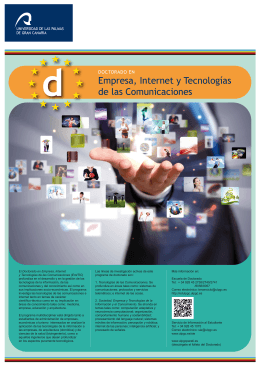 Cartel Doctorado Empresa Internet y Tecnologías de las