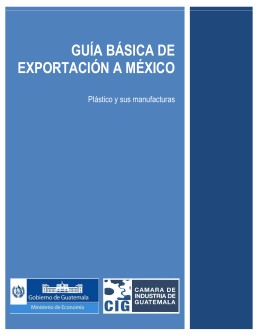 Guía de Exportación Plástico y sus manufacturas