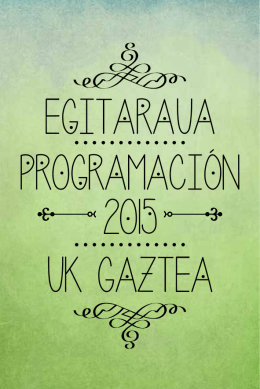 EGITARAUA PROGRAMACIÓN 2015 UK GAZTEA