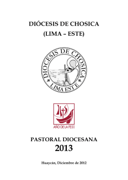 pastoral diocesana 2013