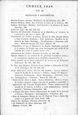 INDICE 1948 - Boletín del Archivo General de la Nación