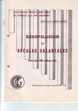 Recopilación de escalas Salariales 1983-1984