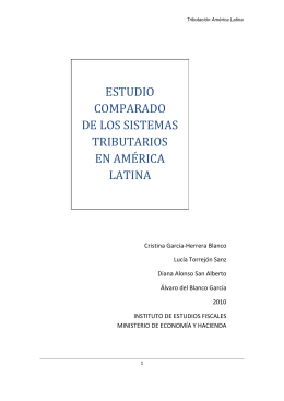 estudio comparado de los sistemas tributarios en américa latina
