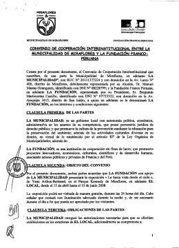 la fundación - Municipalidad de Miraflores