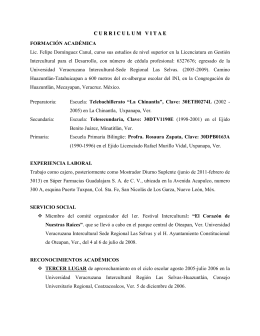 Currículum Vitae - Municipio de Uxpanapa