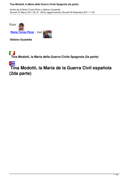 Tina Modotti, la Maria della Guerra Civile Spagnola