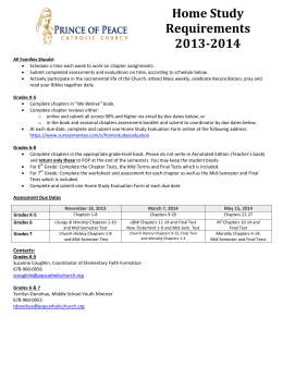 Home Study Requirements 2013-2014