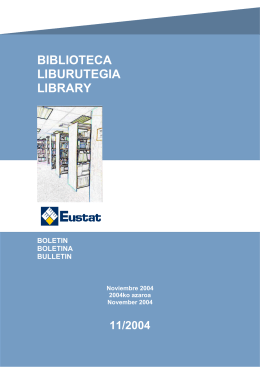 Boletín Biblioteca: Noviembre 2004
