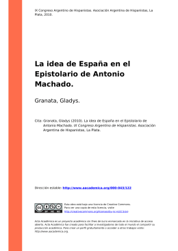 La idea de España en el Epistolario de Antonio