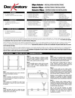Deckorators Ellipse Aluminum Baluster Installation Instructions
