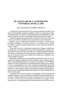 El lenguaje de la Exposición Universal Sevilla 1992