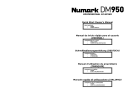 Numark DM950 Multilingual Quickstart Manual