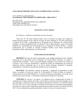 Sentencia nº 258/14 - Asociación Valenciana de Consumidores y