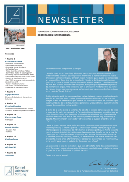 Boletín (Newsletter) 07-09 2008 - Konrad-Adenauer
