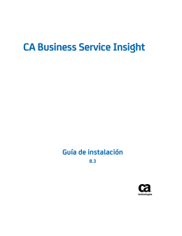 Guía de instalación de CA Business Service Insight