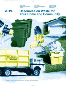 Resources on Waste for Your Home and