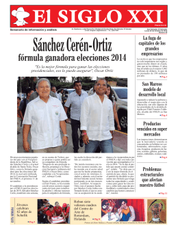 El SIGLO XXI Sánchez Cerén-Ortiz