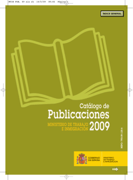 Catálogo de publicaciones 2009 - Ministerio de Empleo y Seguridad