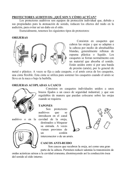 Guía orientativa para la selección y utilización de protectores auditivos