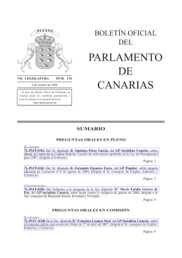 Boletín 176/2008 - Parlamento de Canarias