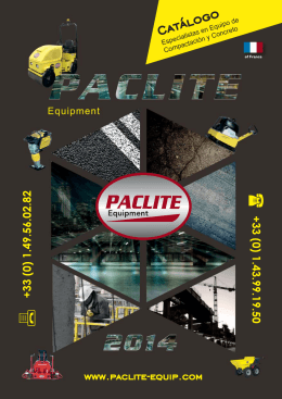 Catálogo - PACLITE Equipment
