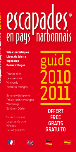 Guide Escapades en Pays Narbonnais 2010/2011