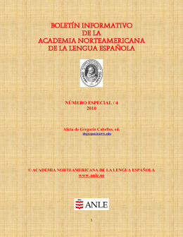 Número 4 (2010) - Academia Norteamericana de la Lengua Española
