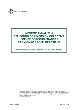 informe anual 2014 del fondo de inversión colectiva