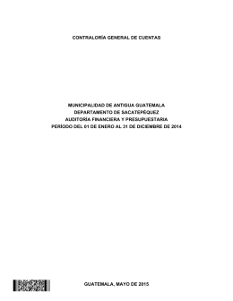 Antigua Guatemala - Contraloría General de Cuentas