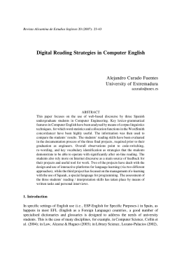 Digital Reading Strategies in Computer English