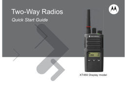 Two-Way Radios Quick Start Guide
