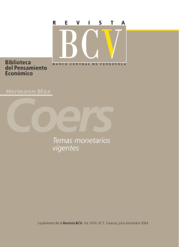 Revista BCV. Suplemento Vol. XVIII. N° 2