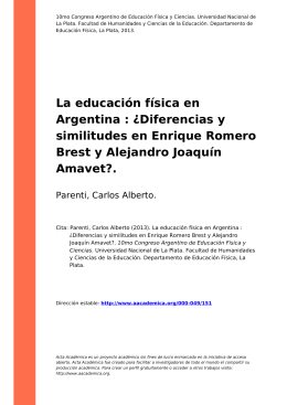 La educación física en Argentina : ¿Diferencias y