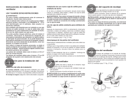 instrucciones de instalación del ventilador preparación para la