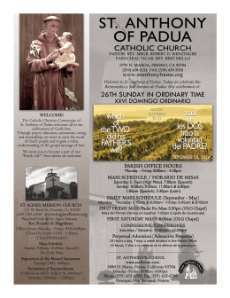 09/28/14 - St. Anthony of Padua Catholic Church