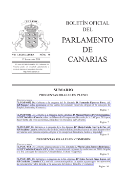 Boletín 73/2010 - Parlamento de Canarias
