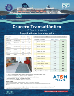 Crucero Trasatlántico Marsella.indd