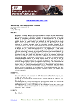 Asunto C-147/13, Reglamento (UE) nº 1260/2012