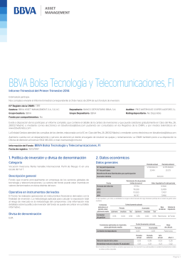 BBVA Bolsa Tecnología y Telecomunicaciones, FI