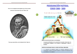 Programacin pastoral parroquia de Santiago 2008-2009